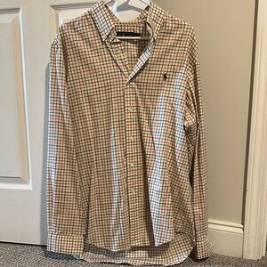 Ralph Lauren White Multi-Check Long-Sleeve Button-Down Shirt